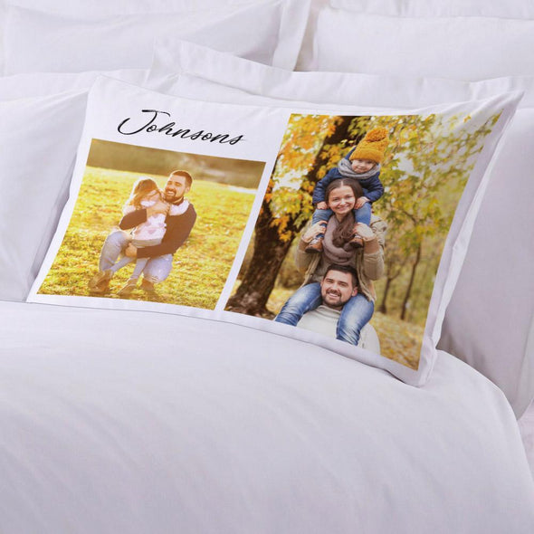 Family Photo Collage Personalized Sleeping Pillow case | Customized with Name Photo Pillow.