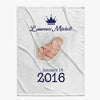 Personalized Photo Custom Name And Date Baby Blanket.