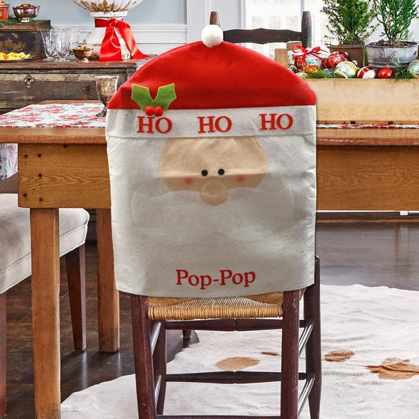 Personalized Santa's Head Chair Cover.