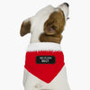 Personalized Red Plaid Dog Bandana.