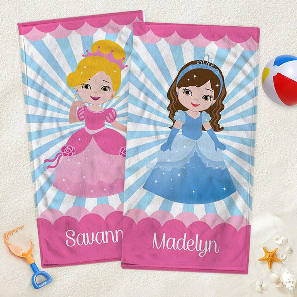 Princess Character Personalized Towel for Kids