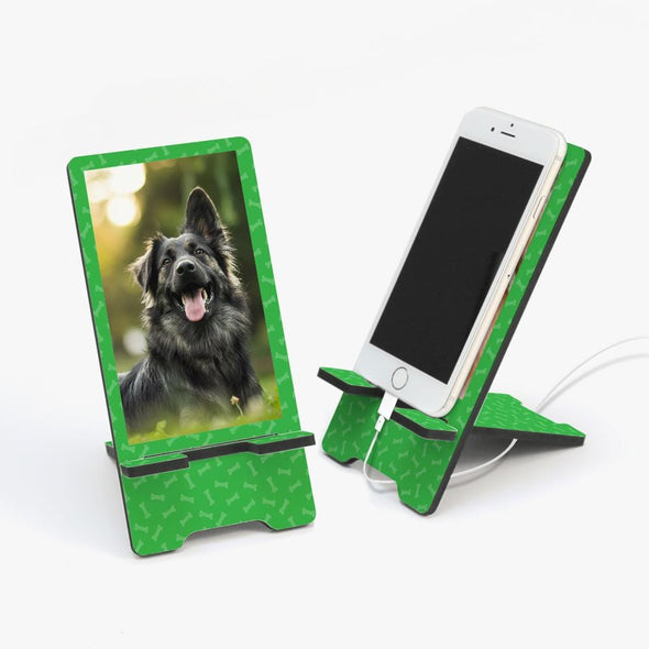 Custom Dog Bone Photo Cell Phone Stand.