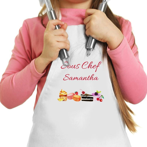 Personalized Pastry Sous Chef Kids Apron.