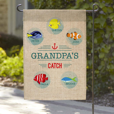 Grandpa's Catch Custom Garden Flag