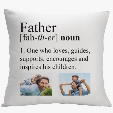 Definition of a Father Photo Decorative Pillowcase.