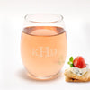 Exclusive Sale | Custom Monogram Stemless Mini Wine Glass 5.5 Oz.