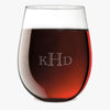 Exclusive Sale | Custom Monogram Stemless Mini Wine Glass 5.5 Oz.