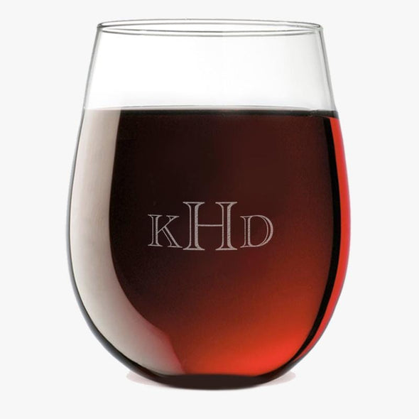 Exclusive Sale | Customized Initial Stemless Mini Wine Glass 5.5 Oz.