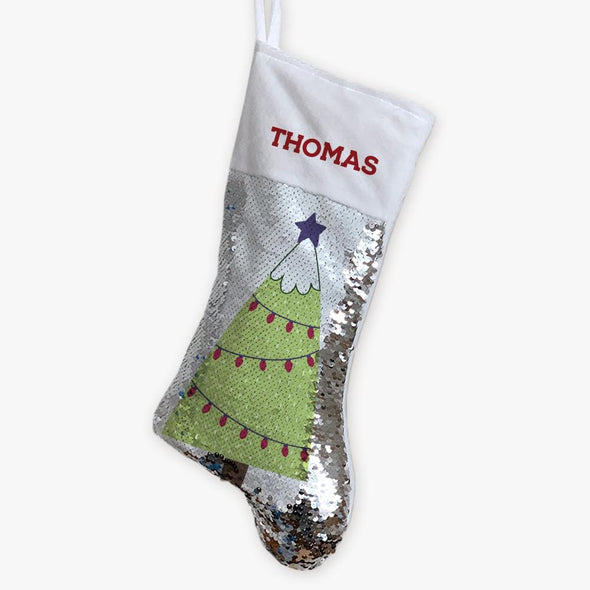 Exclusive Sale |  Christmas Characters Personalized Sequin Stocking.