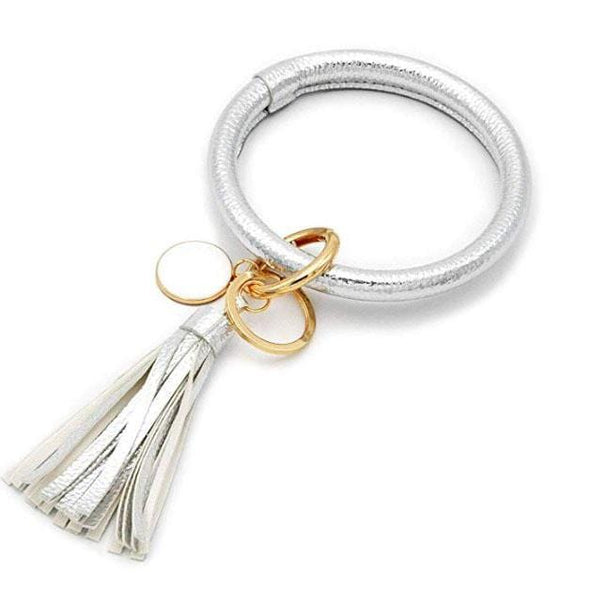 Non Personalized | Wristlet Keychain Bangle with Tassel.