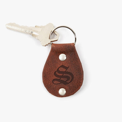 Exclusive Sale - Single Initial Custom Leather Keychain.