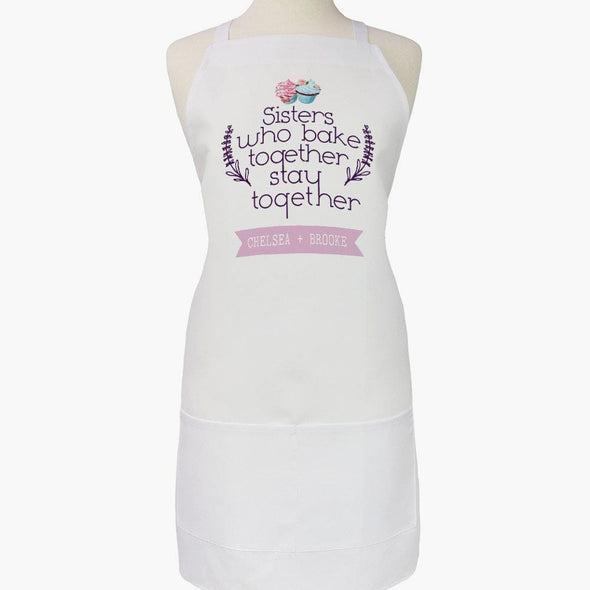 Sisters Personalized Adult Apron.