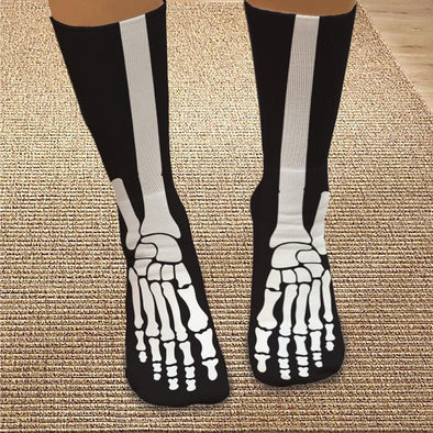 Skeleton Personalized Halloween Tube Socks.