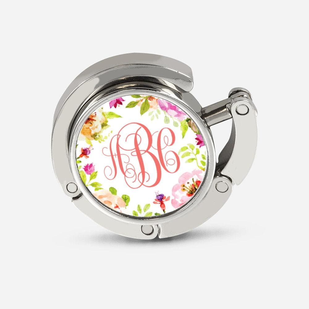 Spring Flowers Round Monogrammed Folding Purse Hanger Monogram Online spring-flowers-round-monogrammed-folding-purse-hanger-monogram-online