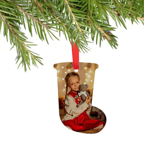 Personalized Christmas Ornament | Stocking Ornament Customized w/ Your Favorite Photo