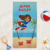 Super Hero Character Personalized Mini Beach Towel for Kids.