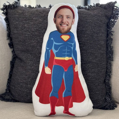 Custom 3D Superhero Your Photo Face Pillow | Super Fun Your Face Pillow Doll