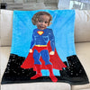 Custom Super Kid Your Face Custom Photo Blanket