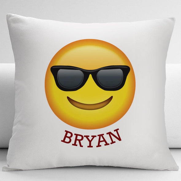 The Sunglasses Emoji Custom Decorative Cushion Cover.