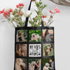 Black Frame Photo Collage Personalized Tote Bag | Double Sided Custom Print