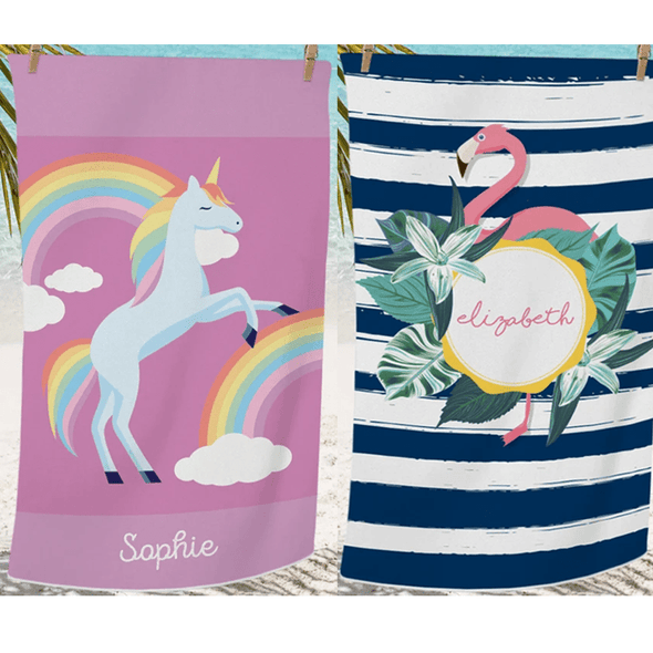 personalized beach towels for kids